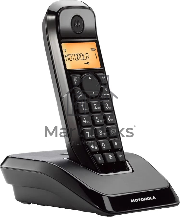 Радиотелефон Dect Motorola S1201 черный АОН