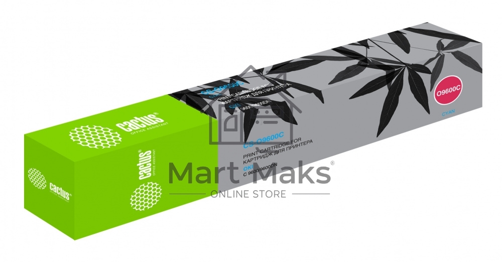 Картридж лазерный Cactus CS-O9600C 42918915 голубой (15000 стр.) для Oki C 9600/9600DN
