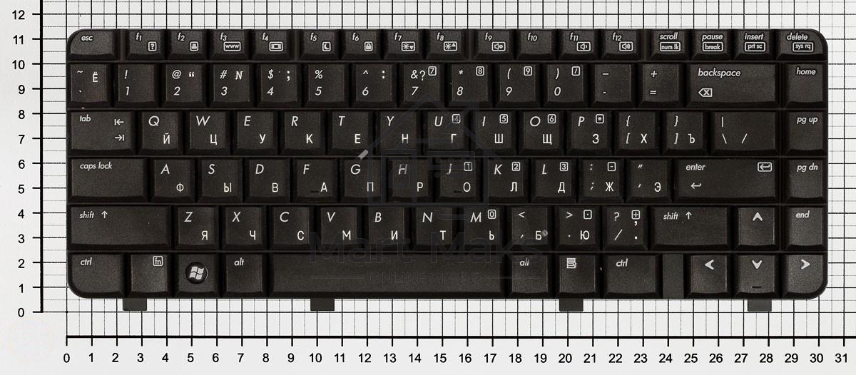Клавиатура для ноутбука HP Pavilion DV4-1000 черная