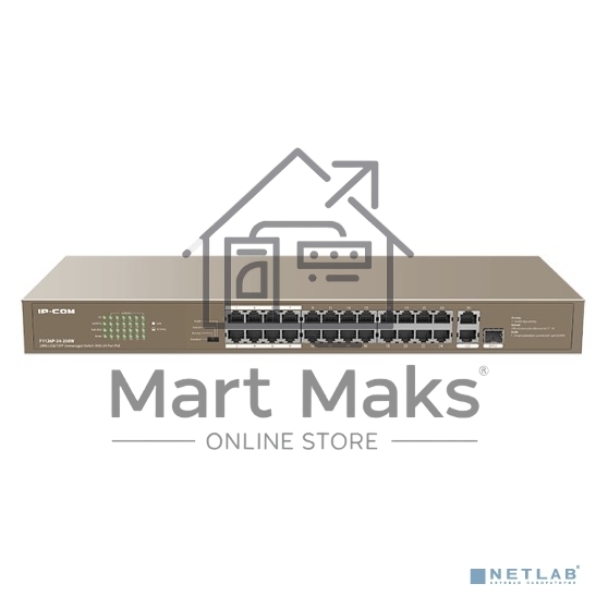 Коммутатор IP-COM F1126P-24-250W PoE неуправляемый 26-Ports 10/100 Mbps Base-TX + 1-Port 1000 Base-X SFP / 24-Ports PoE (PoE бюджет 230W)