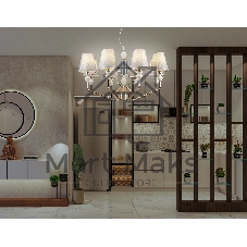 Люстра Ambrella light LH75403/8 GD/GR золото/серый E14*8 max 40W D815*1260