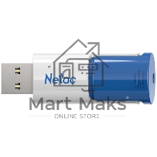 Флешка USB Netac U182 Blue (NT03U182N-256G-32BL), 256Gb, USB 3.0, R/W 70/30, белый/синий