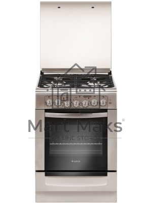 Плита комбинированная Gefest ПГЭ 6102-03 0027 серый, конфорок 4 шт, духовка 55 л, 60 см x 85 см x 60 см