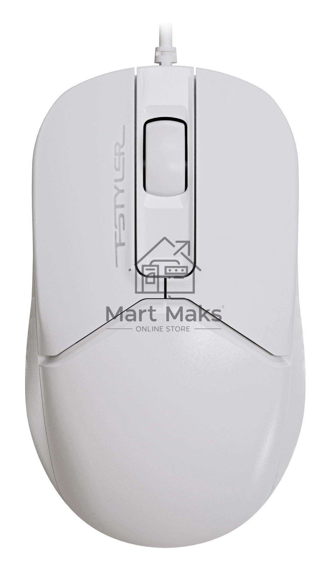 Мышь проводная A4Tech Fstyler FM12 белый, 1200 dpi, USB, кнопки - 3