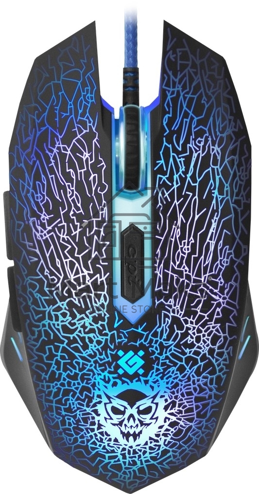 Мышь проводная Defender Shock GM-110L черный, 3200 dpi, USB, кнопки - 6