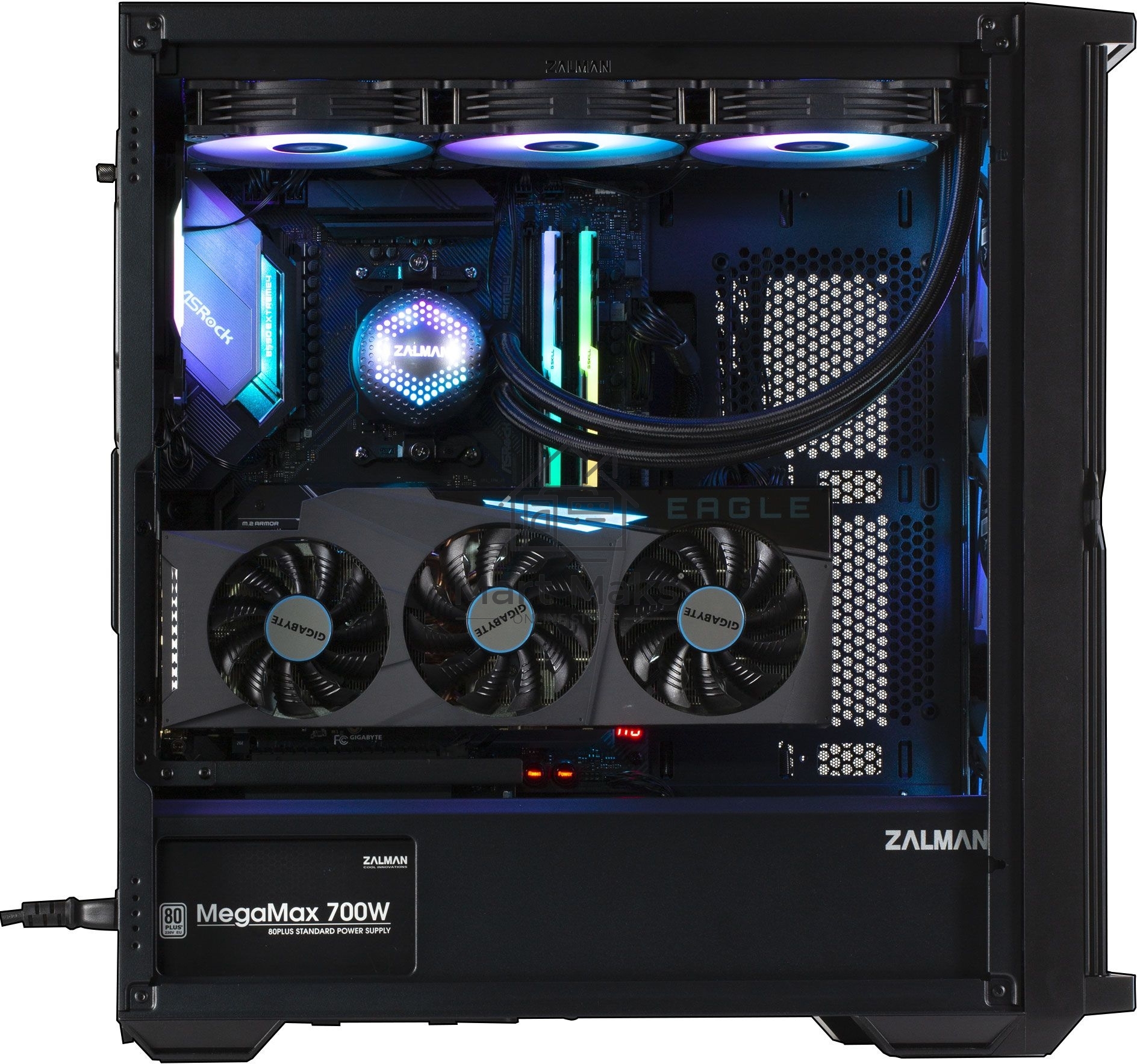 Компьютерный корпус ZALMAN Z10 PLUS, ATX, BLACK, WINDOW, 2x3.5