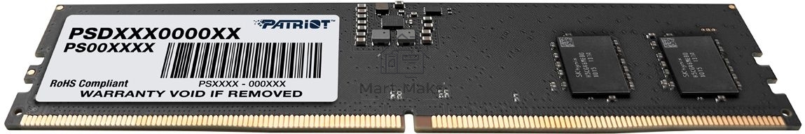 Оперативная память Patriot Signature, DDR5, 32GB (1x32 GB), 5600 MHz, CL46, DIMM
