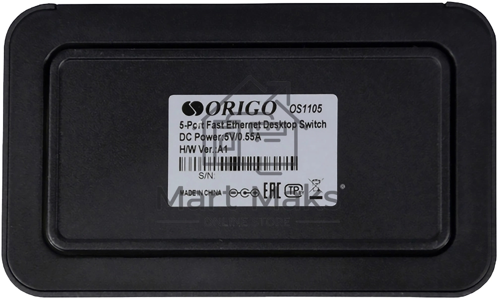 Неуправляемый коммутатор 5-портовый 10/100 Мбит/с ORIGO OS1105/A1A
