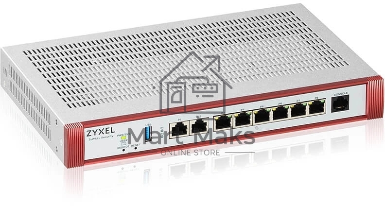 Межсетевой экран Zyxel USG FLEX 200HP, Rack, 1xRJ-45: 1/2.5G (LAN/WAN), 1xRJ-45: 1/2.5G PoE+ (LAN/WAN), 6xRJ-45: 1G (LAN/WAN), 1xUSB3.0 **