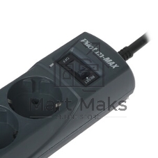 Сетевой фильтр Pilot m-MAX 10м, 4 розетки, серый, коробка
