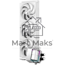 Система охлаждения Water Cooling System PCCooler DS360 Display WH (310W, 360мм, LED, белый, ARGb Pump/Fans: 3x120мм, 90.56CFM, 39.8dBA, 2500RPM/Pump height 65мм, 15dBA, 2600RPM, Rad thickness 27мм/S: 1851, 1700, 1200, 115X, AM5, AM4)