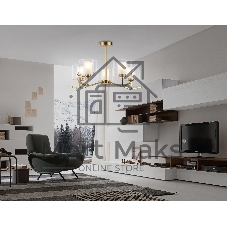 Светильник Ambrella light LH57007/5 BS/FR латунь/белый матовый E14/5 max 40W D690*390