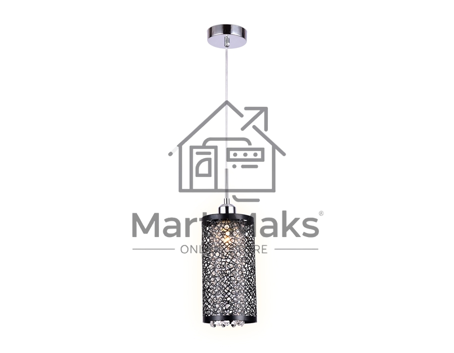 Светильник Ambrella light TR3637 CH/BK хром/черный E14 max 40W D130*1100