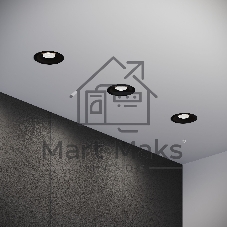 25068/LED 15W 4000K / светильник встраиваемый светодиодный / черный