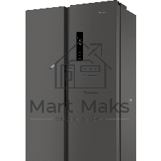 Холодильник Weissgauff WSBS 500 Inverter NoFrost Dark Grey двухкамерный 270/180л морозилка слева, No Frost, Side by Side