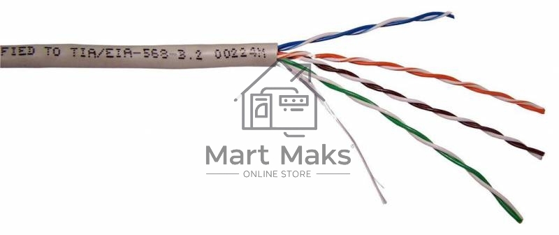 Кабель информационный Lanmaster TWT-5EUTP-LSZH кат.5е U/UTP не экранированный 4X2X24AWG LSZH внутренний 305м белый