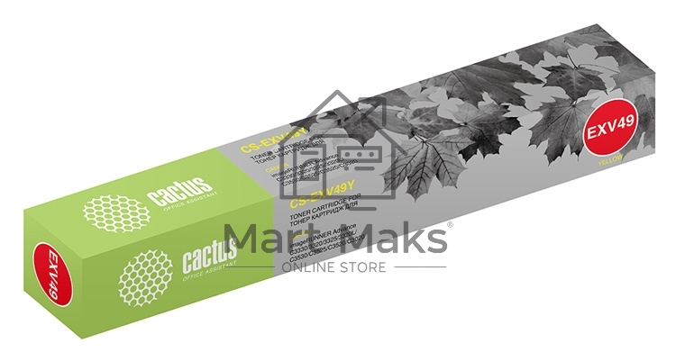 Картридж лазерный Cactus CS-EXV49Y желтый (19000стр.) для Canon IR C3320/C3320i/C3325i/C3330i/C3500/C3520i MFP/C3525i MFP/C3530i MFP