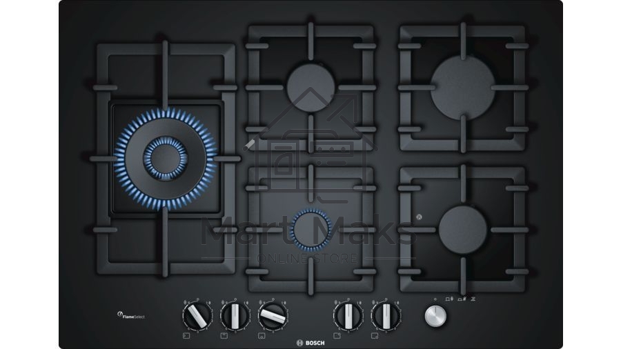 Газовая варочная поверхность Bosch PPS7A6M90R черный