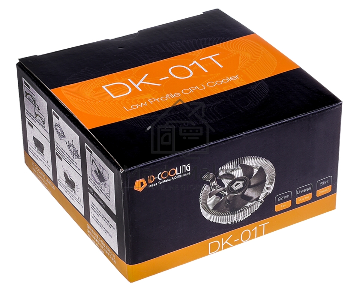 Кулер Cooler ID-Cooling ID-CPU-DK-01T серебристый 92мм алюминий 2200rpm 24db 3-pin 95W 52мм