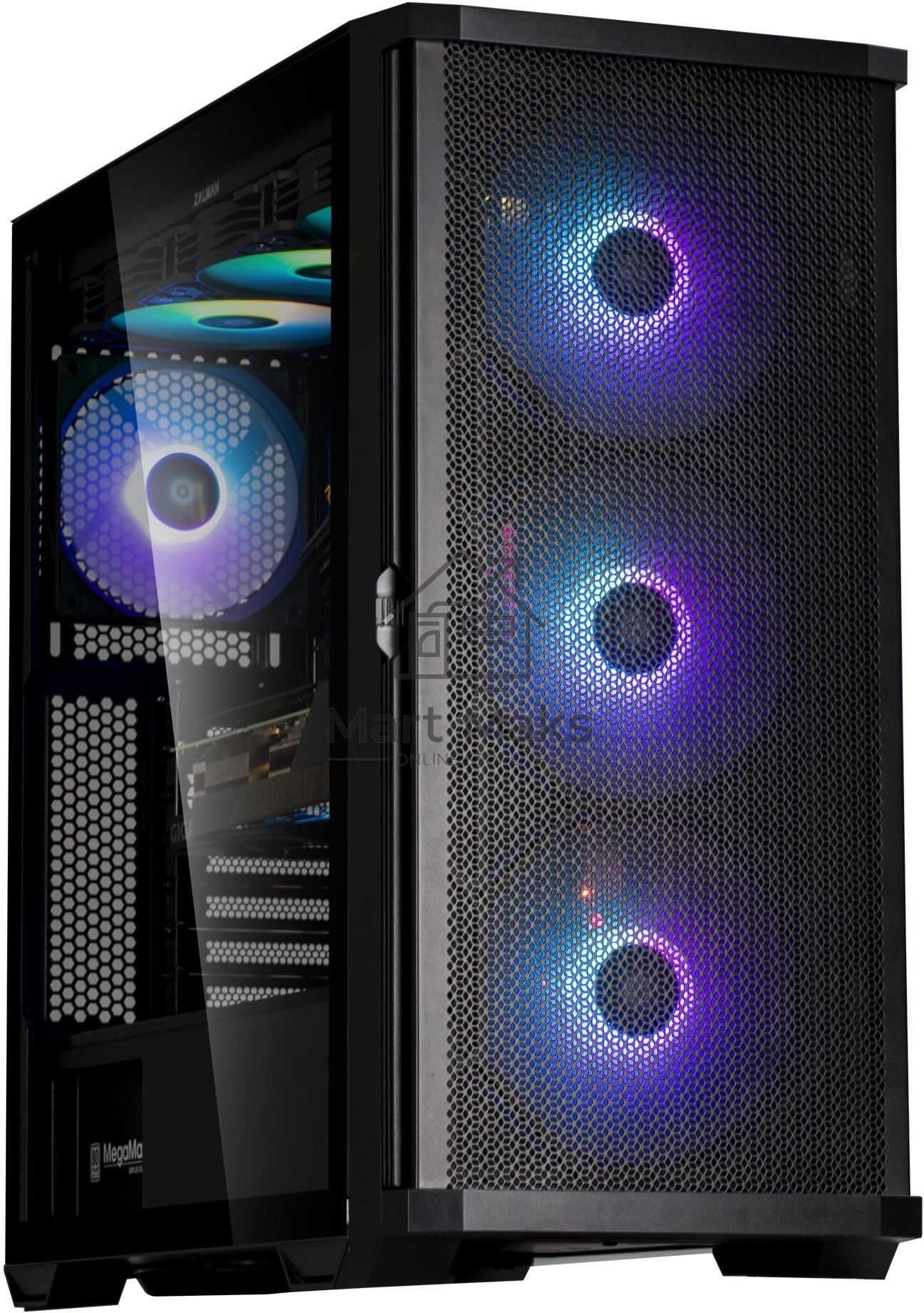 Компьютерный корпус ZALMAN Z10 PLUS, ATX, BLACK, WINDOW, 2x3.5