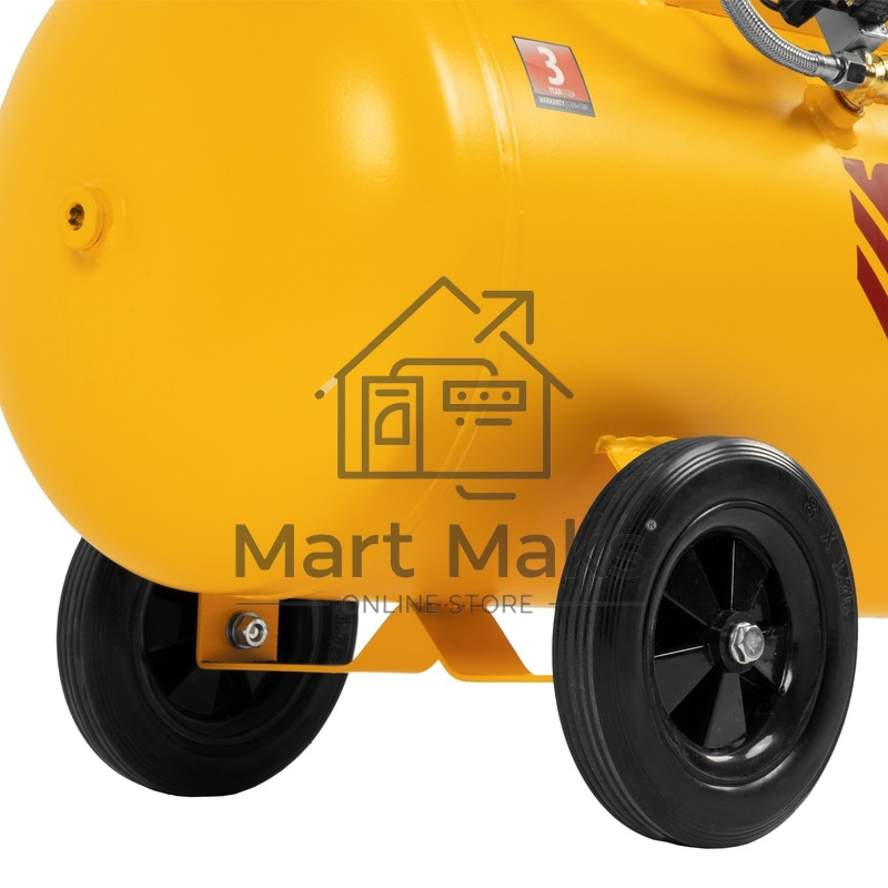 Компрессор безмаслянный малошумный DLS 2250/100, 2250 Вт, 3х750, 100 л, 410 л/мин блок упр Denzel