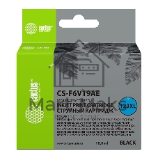 Картридж струйный Cactus CS-F6V19AE (123XL) черный (480 стр., 18 мл) для HP DeskJet 1110/1111/1112/2130 Картридж струйный Cactus CS-F6V19AE (123XL) черный (480 стр., 18 мл) для HP DeskJet 1110/1111/1112/2130