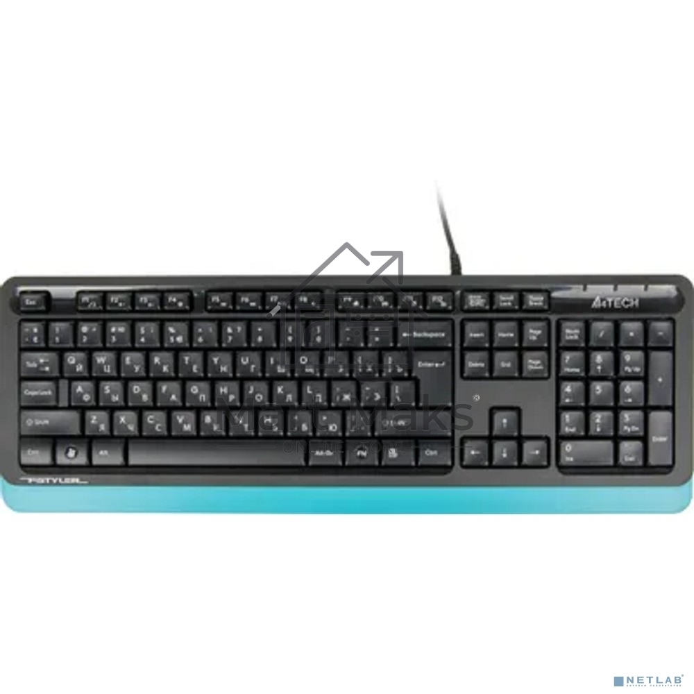 Клавиатура + мышь A4Tech Fstyler F1010 клав:черный/синий мышь:черный/синий USB Multimedia