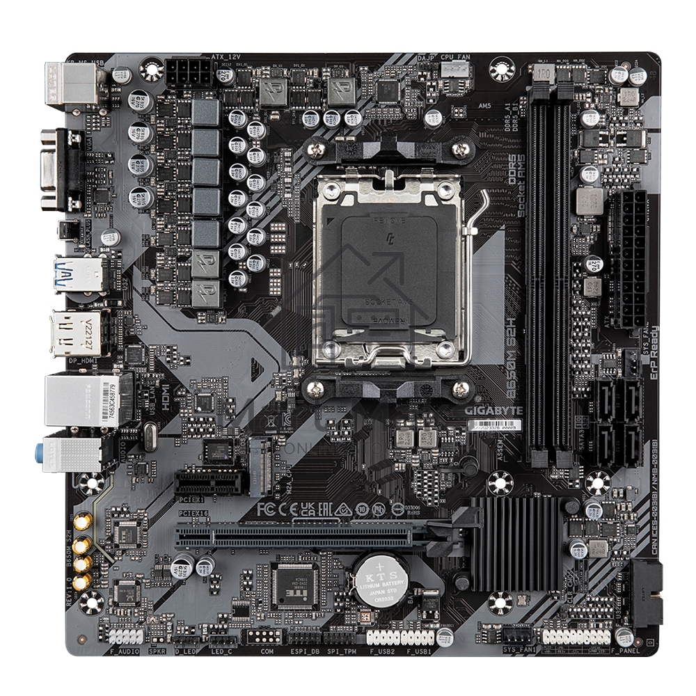 Материнская плата Gigabyte B650M S2H (V1.2/V1.4), AM5, AMD B650, 2xDDR5, 4xSATA, 1xM.2, 1xPCI-E 4.0 x16, 3xUSB-A 3.2 Gen 1, 1xUSB-C 3.2 Gen 1, 1x 1Gb LAN, 3x3.5 мм, 7.1, Micro-ATX