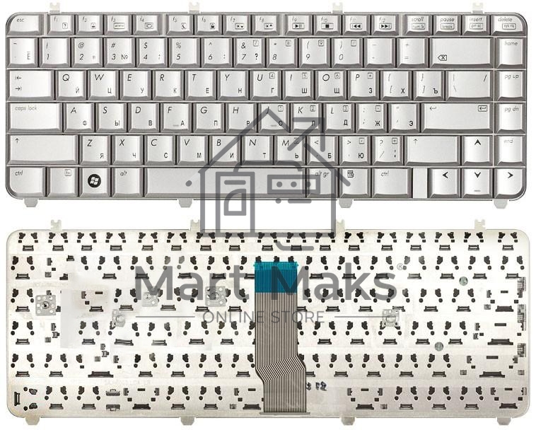Клавиатура для ноутбука HP Pavilion DV5-1000 серебристая