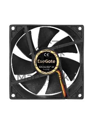 Вентилятор для корпуса ExeGate EX09225B3P-24 черный, 92 мм, 2750 об/мин, 35 дБ, 3 pin