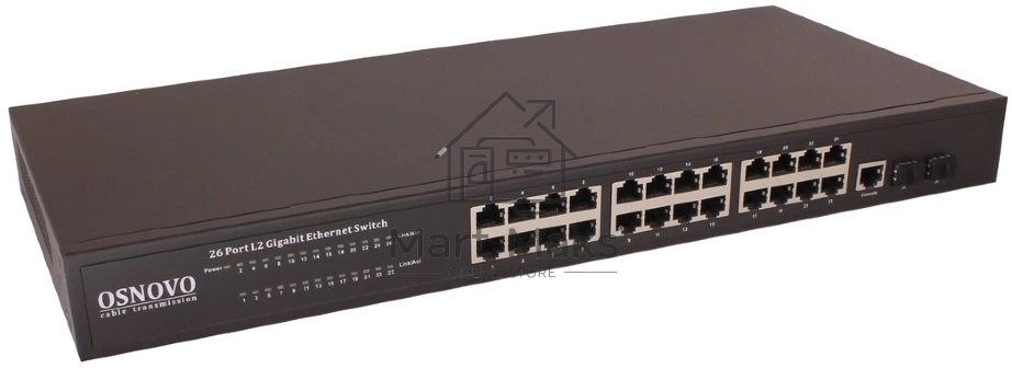 Коммутатор OSNOVO SW-72402/L2 Управляемый (L2+) гигабитный на 26 портов