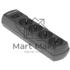 Сетевой фильтр Pilot m-MAX 7 м, 4 розетки, серый, коробка