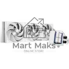 Система охлаждения Water Cooling System PCCooler DS360 Display WH (310W, 360мм, LED, белый, ARGb Pump/Fans: 3x120мм, 90.56CFM, 39.8dBA, 2500RPM/Pump height 65мм, 15dBA, 2600RPM, Rad thickness 27мм/S: 1851, 1700, 1200, 115X, AM5, AM4)