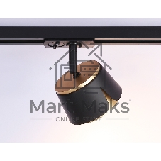Трековый однофазный светильник Ambrella light GL5344 BK/GD черный/золото GX53 D100*66