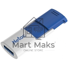 Флешка USB Netac U182 Blue (NT03U182N-256G-32BL), 256Gb, USB 3.0, R/W 70/30, белый/синий