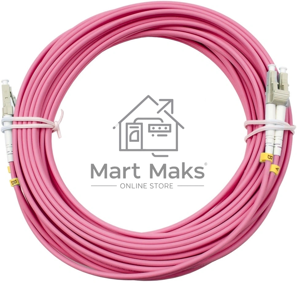 Патч-корд оптический Cabeus FOP-50-OM4-LC-LC-10m duplex LC-LC 50/125 мм OM4 10м LSZH