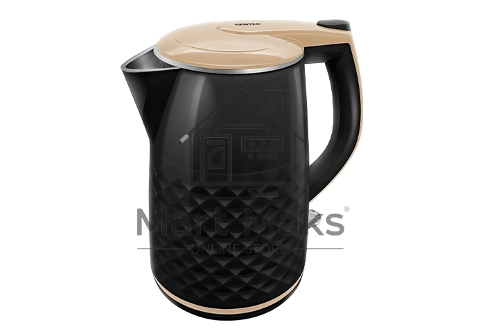 Чайник Centek CT-0025 черный металл 1.8л, 1800W, двойные стенки, кнопка вкл. на ручке