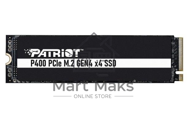 Накопитель SSD Patriot P400, 1Tb, PCIe 4.0 x4, M.2 2280, NVMe, R/W 5000/4800, с радиатором