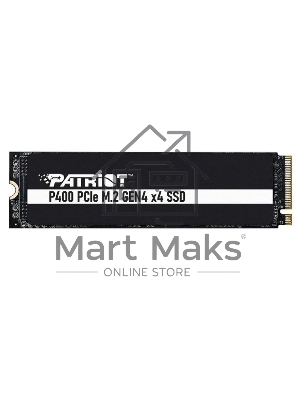 Накопитель SSD Patriot P400, 1Tb, PCIe 4.0 x4, M.2 2280, NVMe, R/W 5000/4800, с радиатором
