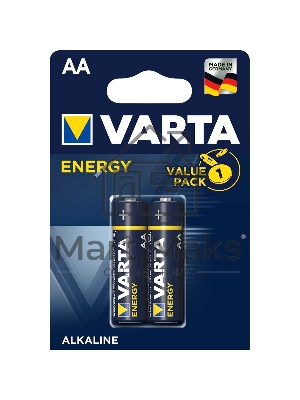 Батарейка Varta ENERGY LR6 AA BL2 Alkaline 1.5V (4106) (2/40/200) (2 шт.)