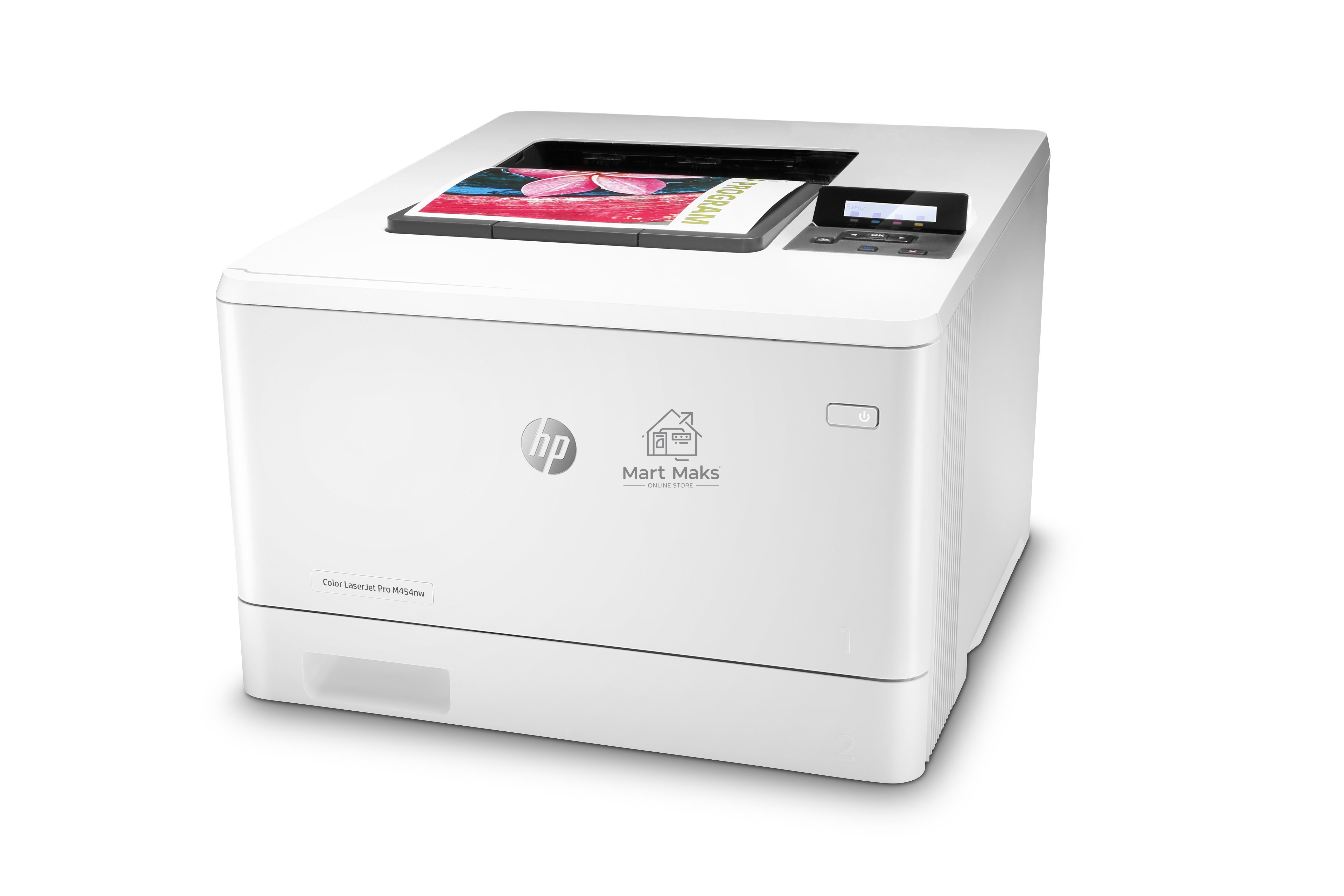 Принтер лазерный HP Color LaserJet Pro M454dn (W1Y44A), А4, цветной, печ. до 27 стр/мин., 600 x 600 dpi, USB, RJ-45, Air Print, Mopria