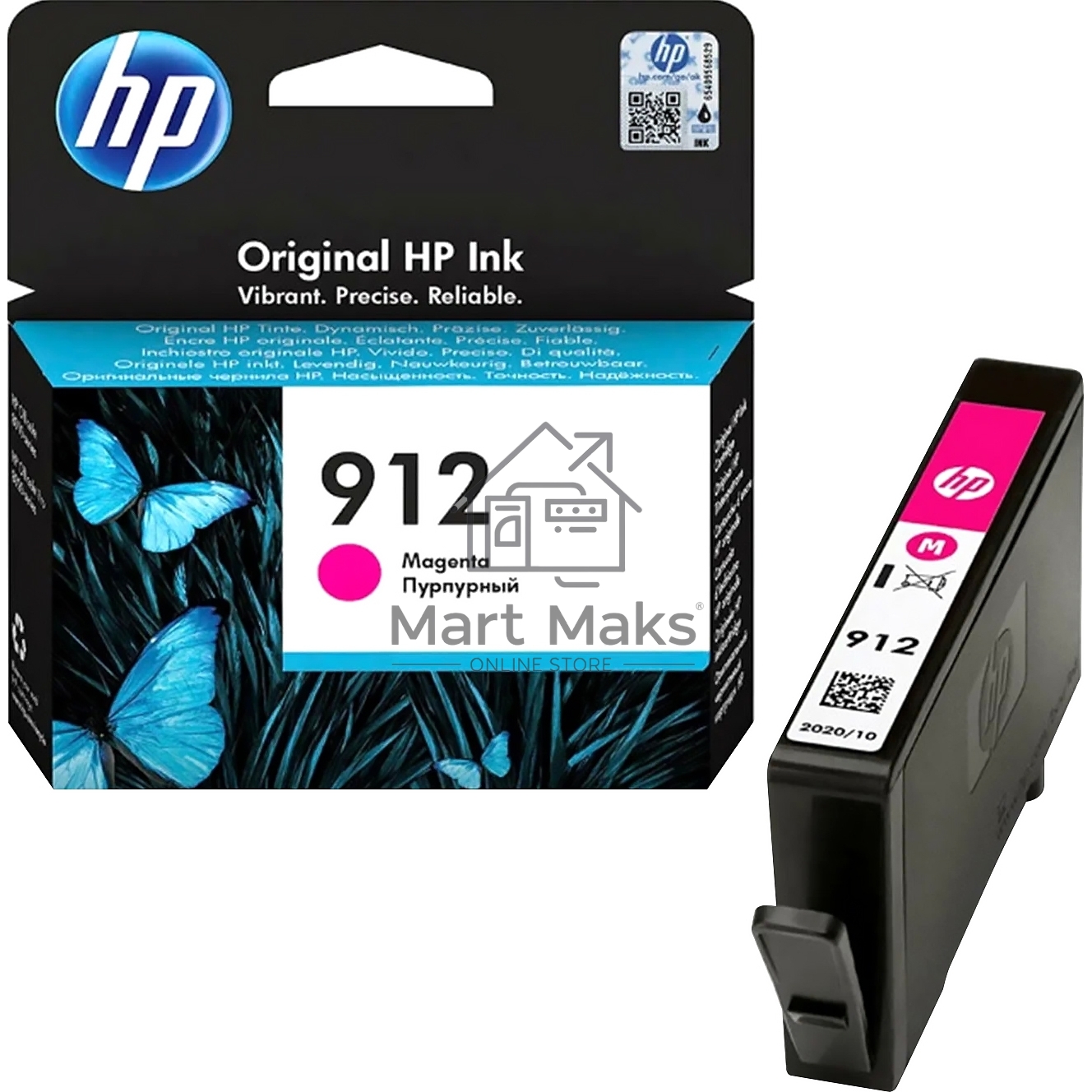 Картридж струйный HP 912 3YL78AE пурпурный (315стр.) для HP OfficeJet 801x/802x