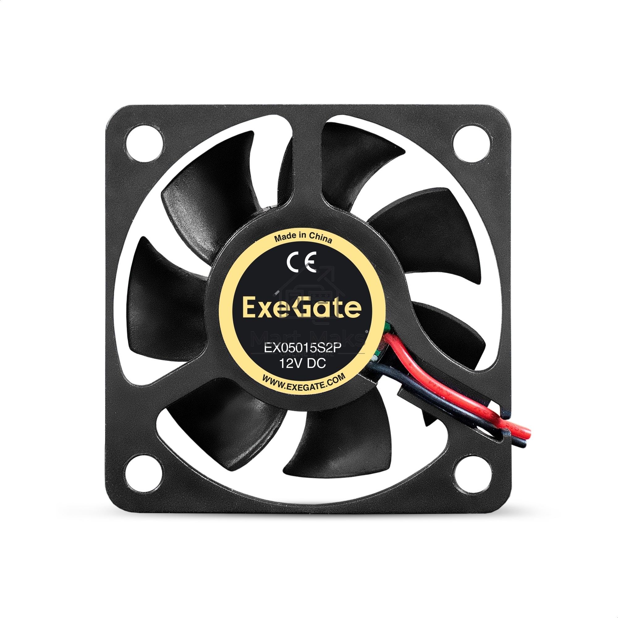 Вентилятор для корпуса ExeGate EX05015S2P черный, 50 мм, 5500 об/мин, 30 дБ, 2 pin