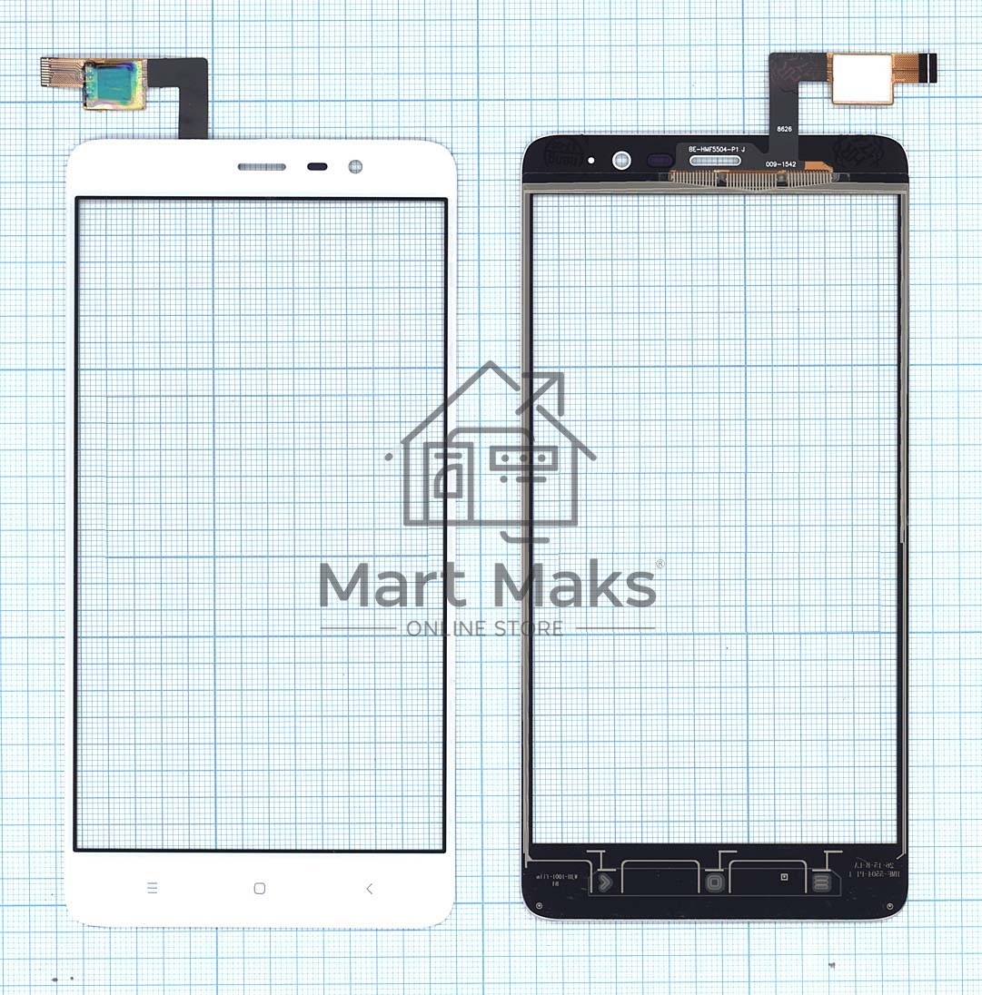 Сенсорное стекло (тачскрин) для Xiaomi Redmi Note 3/Note 3 Pro, белое