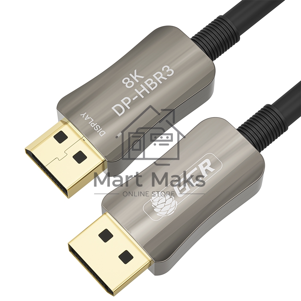 Кабель Greenconnect GCR-54781 5.0m оптический DP v1.4 Ultra HD 8K 60Hz, 4K 144Hz, HBR3, 32.4 Гбит/с