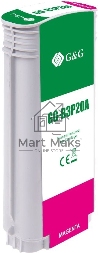 Картридж струйный G&G GG-B3P20A №727 пурпурный (130 мл) для HP DJ T920/T1500/T2530
