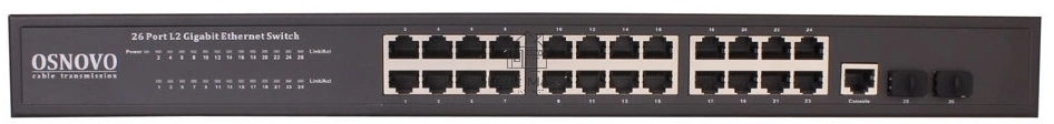 Коммутатор OSNOVO SW-72402/L2 Управляемый (L2+) гигабитный на 26 портов