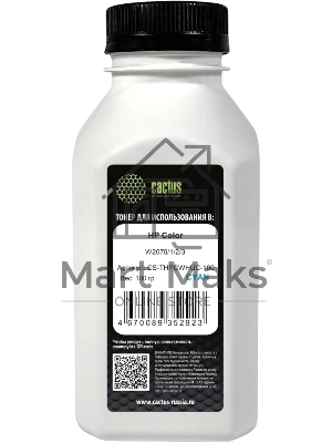 Тонер Cactus CS-THPCWHUC-100 голубой флакон 100гр. для принтера HP Color W2070/1/2/3