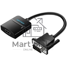 Переходник с кабелем HDMI на VGA плюс аудио