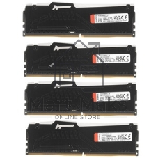 Оперативная память Kingston Fury Beast, DDR5, 128Gb (4x32Gb), 5600MHz, CL40, DIMM, радиатор, RGB, черный